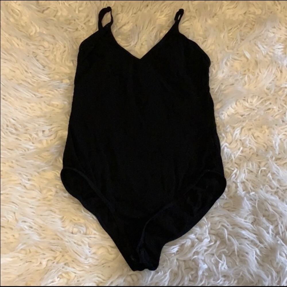 🌟3/$20 Urban Heritage Black Ribbed Bodysuit